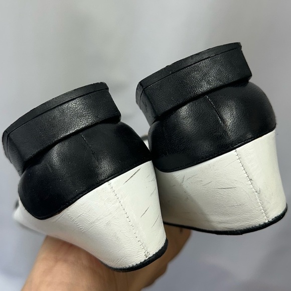 Stuart Weitzman white square toe heeled ballerina flats size 7.5 - Picture 6 of 9